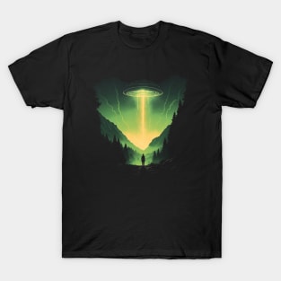 Green UFO, Forest Abduction T-Shirt